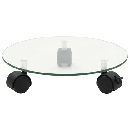Carrelli Porta Piante 4 Pz 28 Cm Vetro Temperato Rotondi Talpa