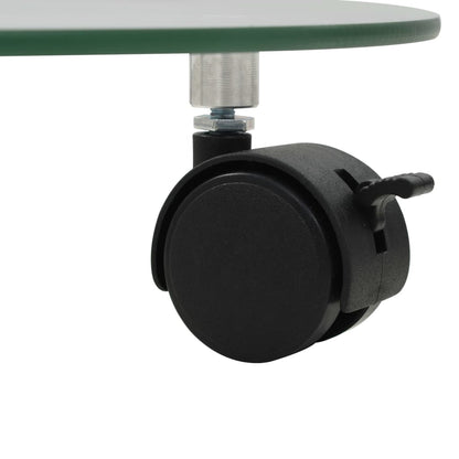 Carrelli Porta Piante 4 Pz 28 Cm Vetro Temperato Rotondi Talpa