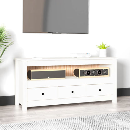 Mobile Porta Tv 114X35X52 Cm In Legno Massello Di Pino