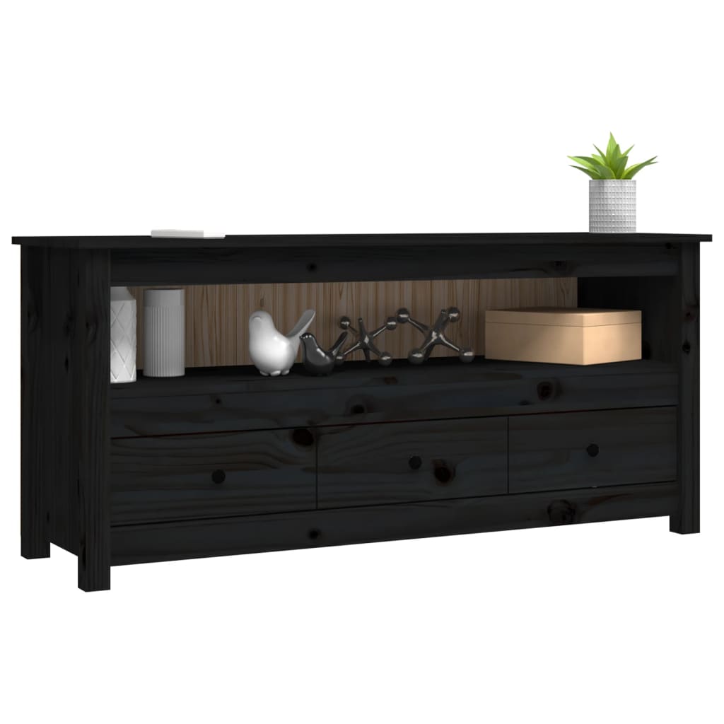 Mobile Porta Tv 114X35X52 Cm In Legno Massello Di Pino