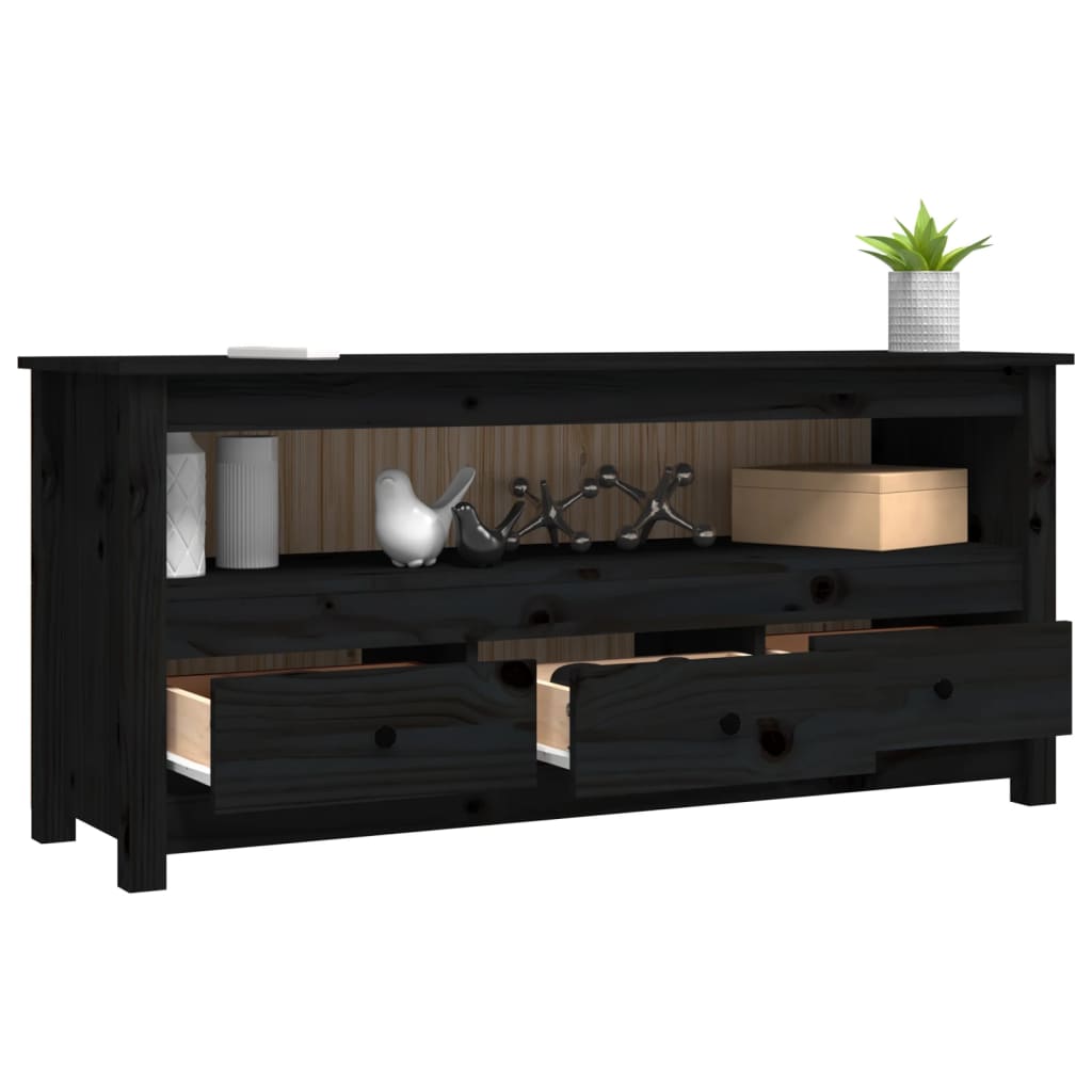 Mobile Porta Tv 114X35X52 Cm In Legno Massello Di Pino