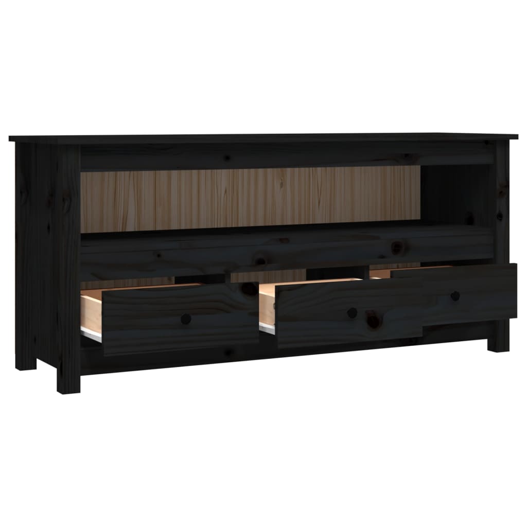 Mobile Porta Tv 114X35X52 Cm In Legno Massello Di Pino