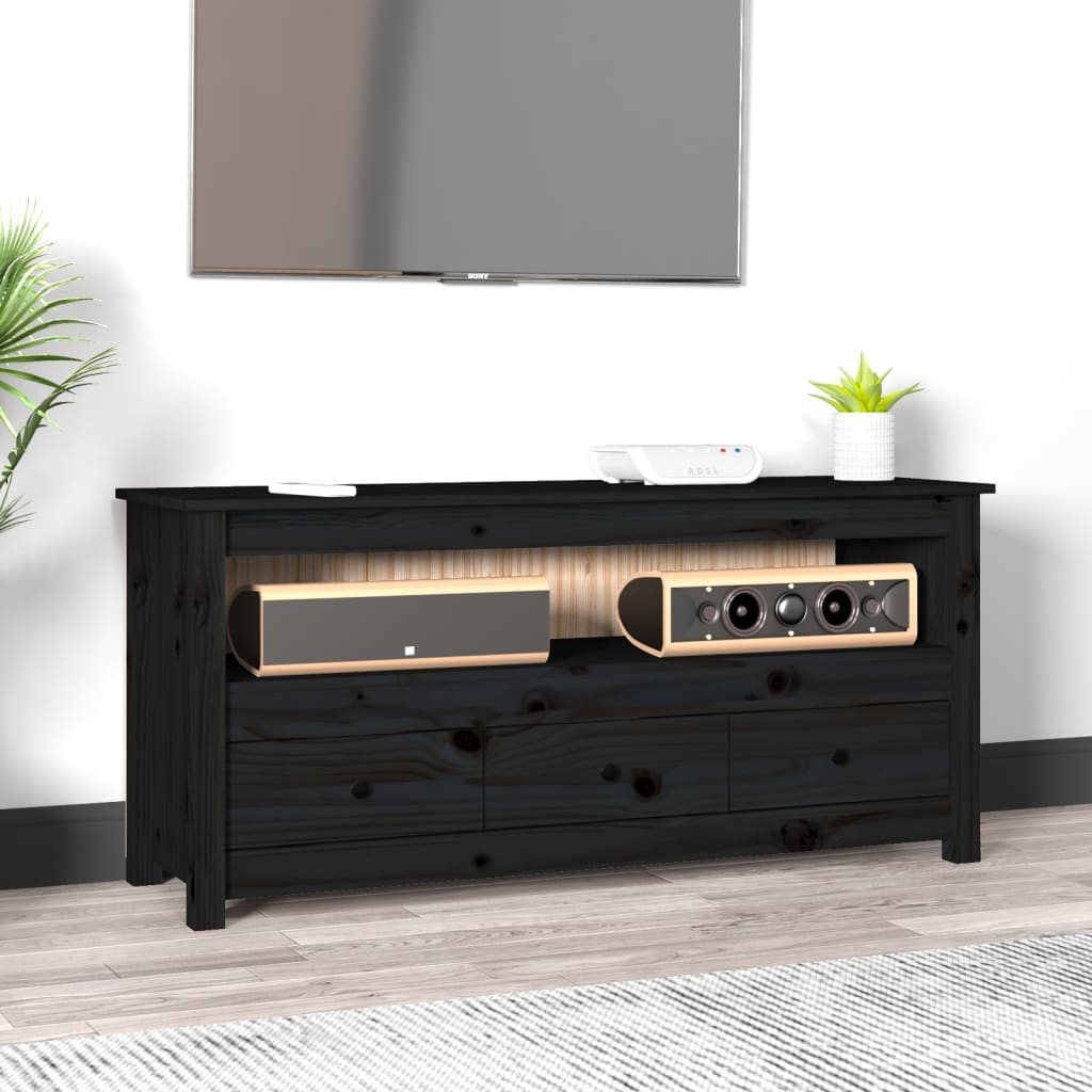 Mobile Porta Tv 114X35X52 Cm In Legno Massello Di Pino
