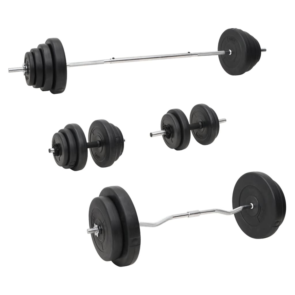 Set Bilanciere E Manubri Con Dischi