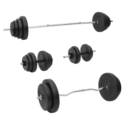 Set Bilanciere E Manubri Con Dischi