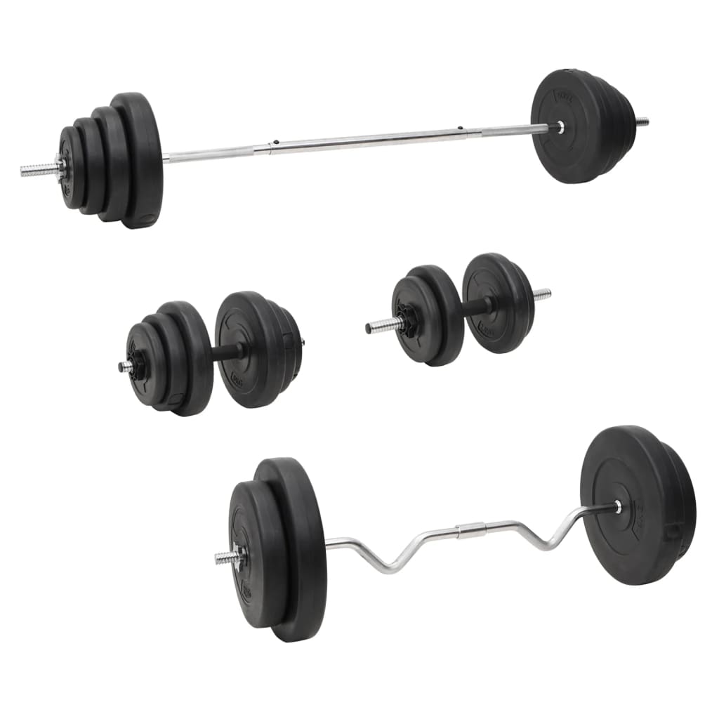 Set Bilanciere E Manubri Con Dischi