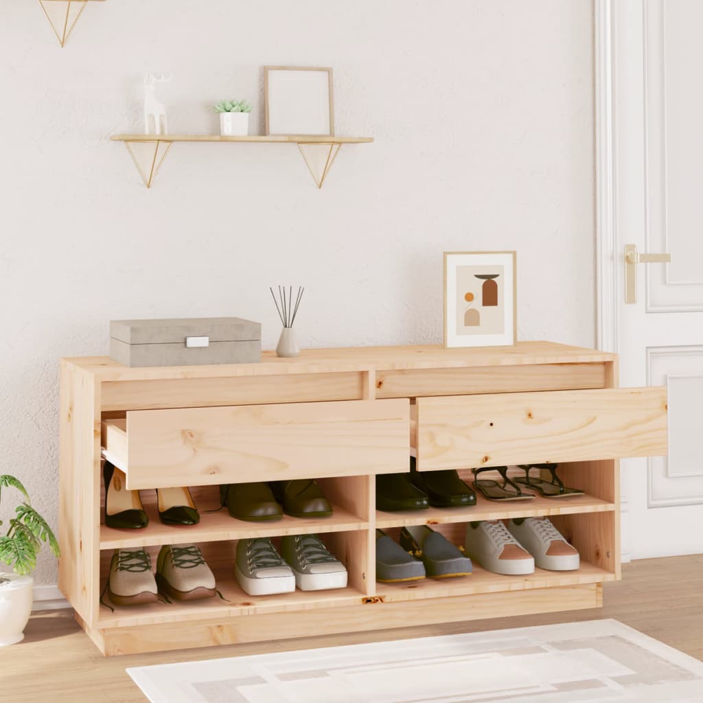 Scarpiera 110X34X52 Cm In Legno Massello Di Pino