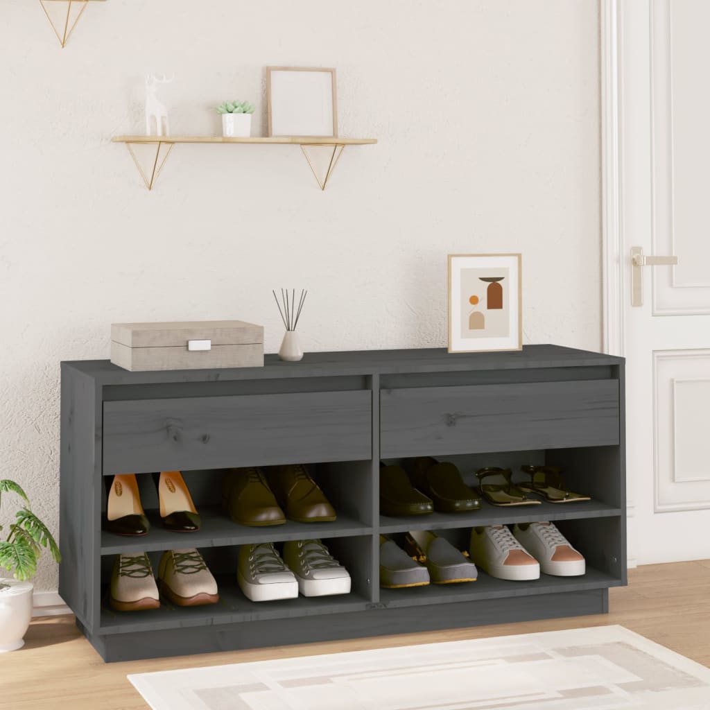 Scarpiera 110X34X52 Cm In Legno Massello Di Pino
