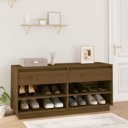Scarpiera 110X34X52 Cm In Legno Massello Di Pino
