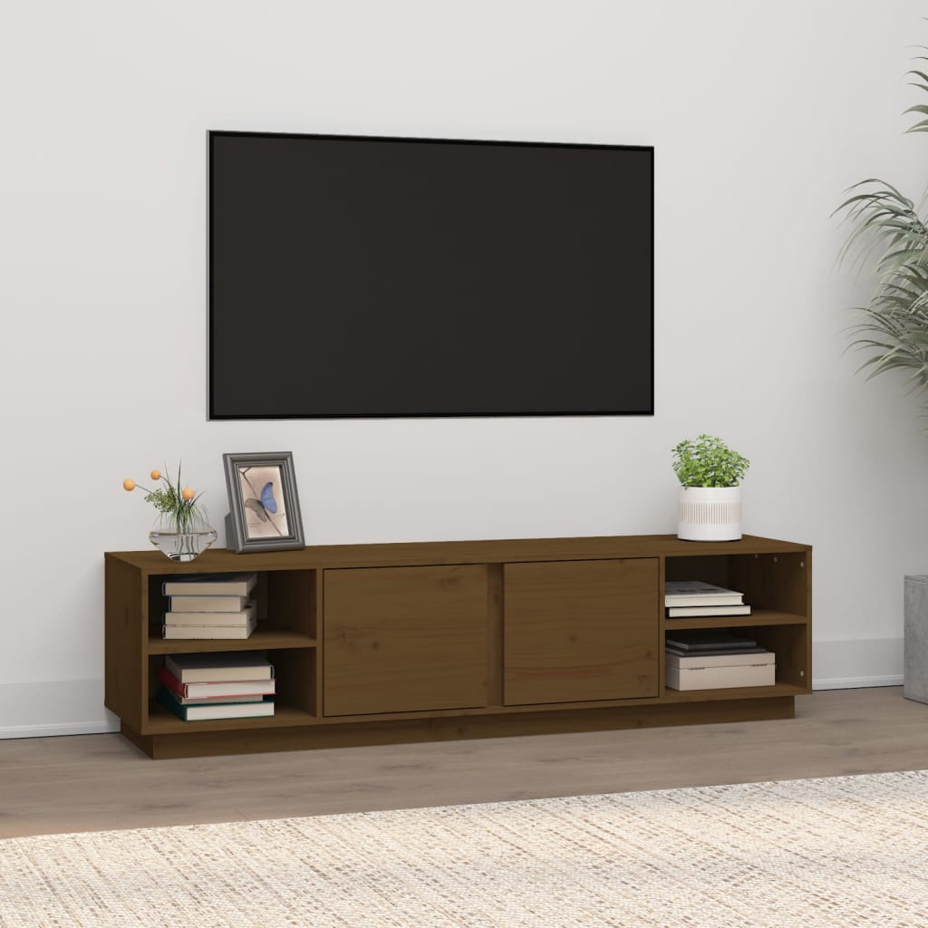 Mobile Porta Tv 156X40X40 Cm In Legno Massello Di Pino