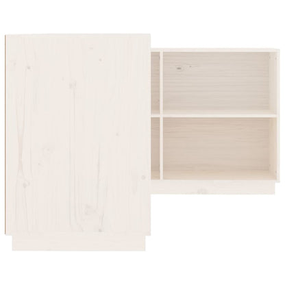 Scrivania Bianca 110X50X75 Cm In Legno Massello Di Pino