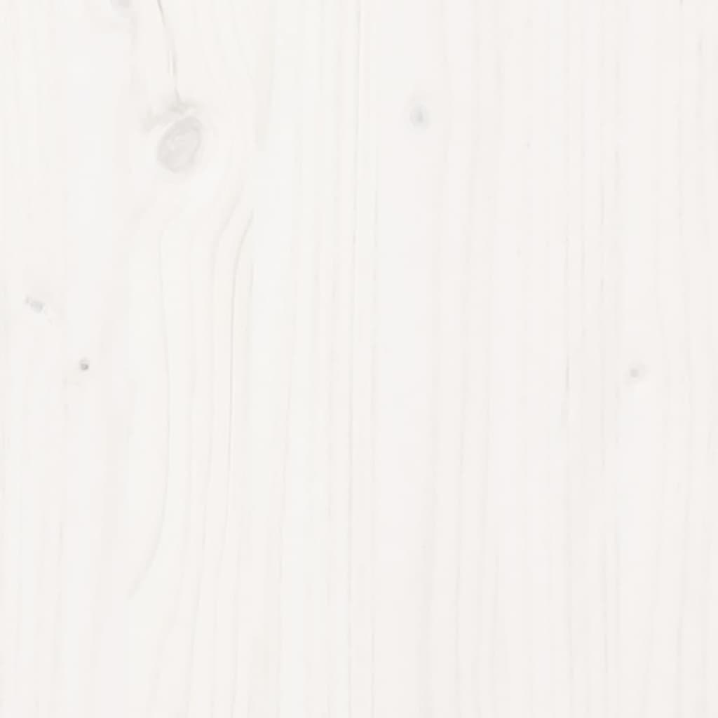 Scrivania Bianca 110X50X75 Cm In Legno Massello Di Pino