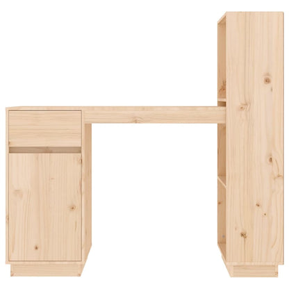 Scrivania 110X53X117 Cm In Legno Massello Di Pino
