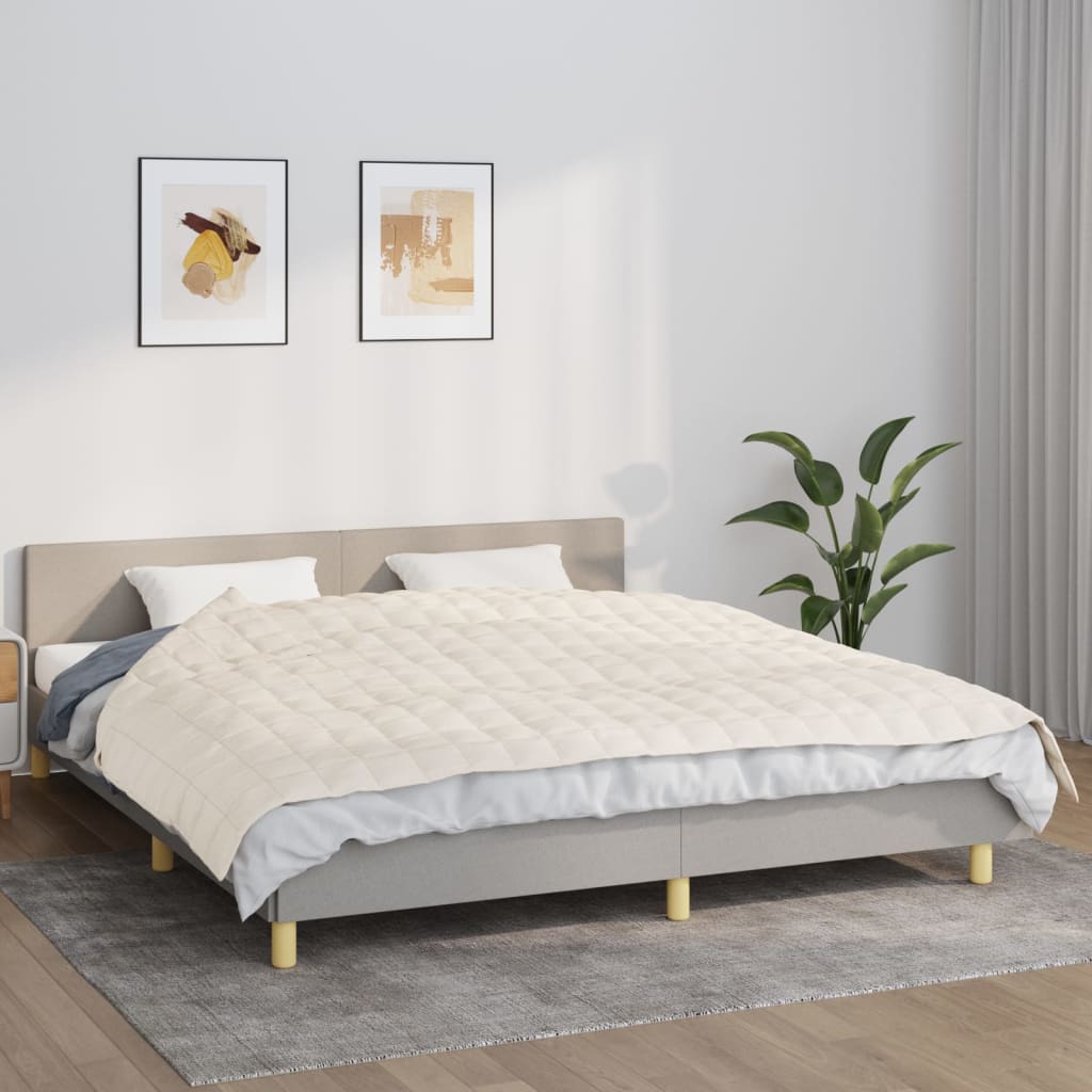 Coperta Ponderata Chiaro Tessuto Crema