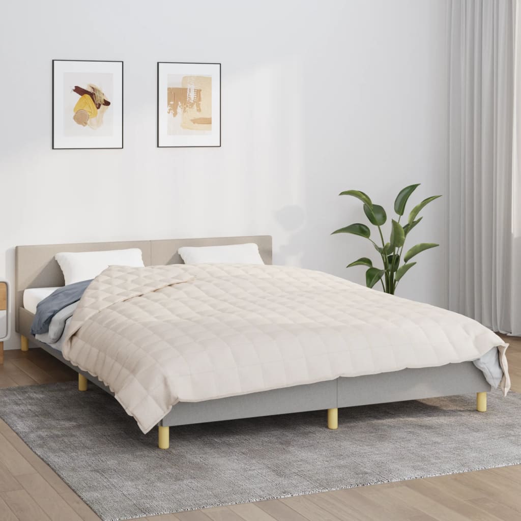 Coperta Ponderata Chiaro Tessuto Crema