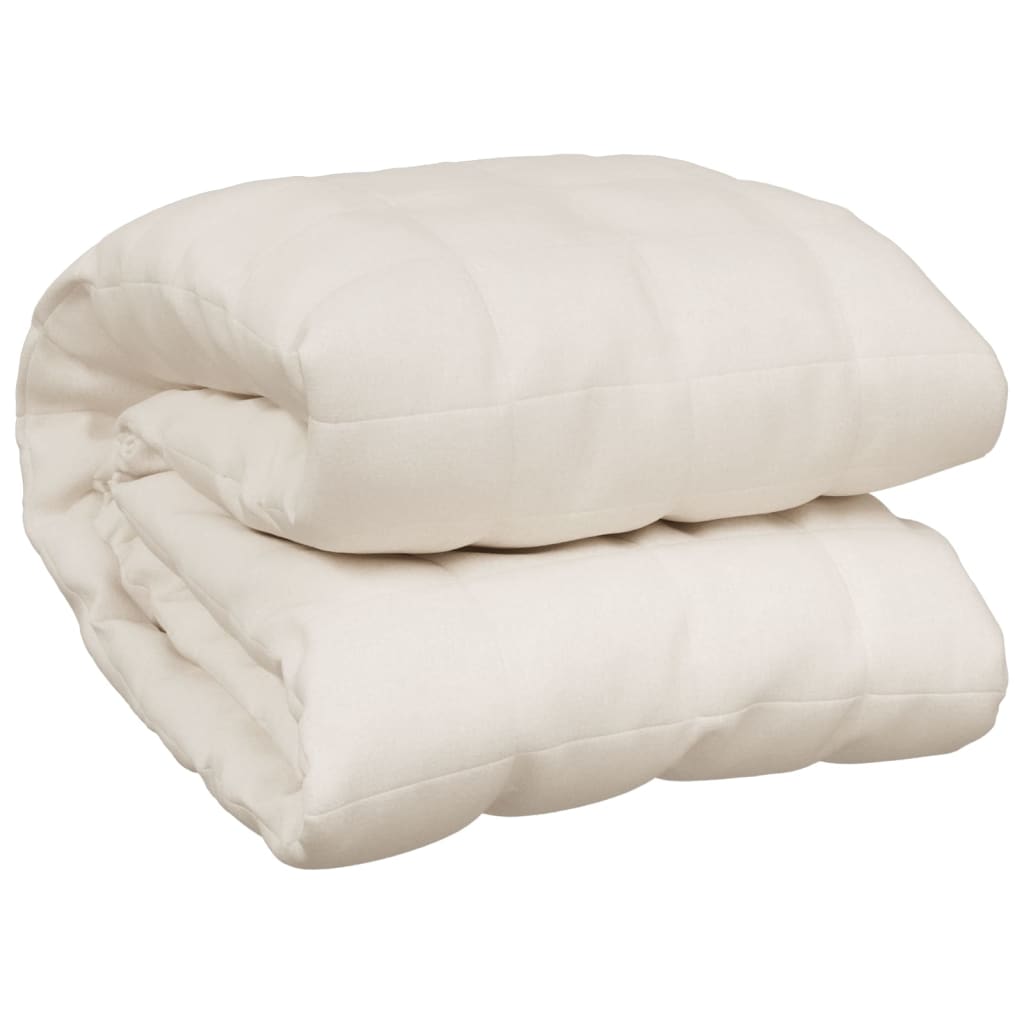 Coperta Ponderata Chiaro Tessuto Crema