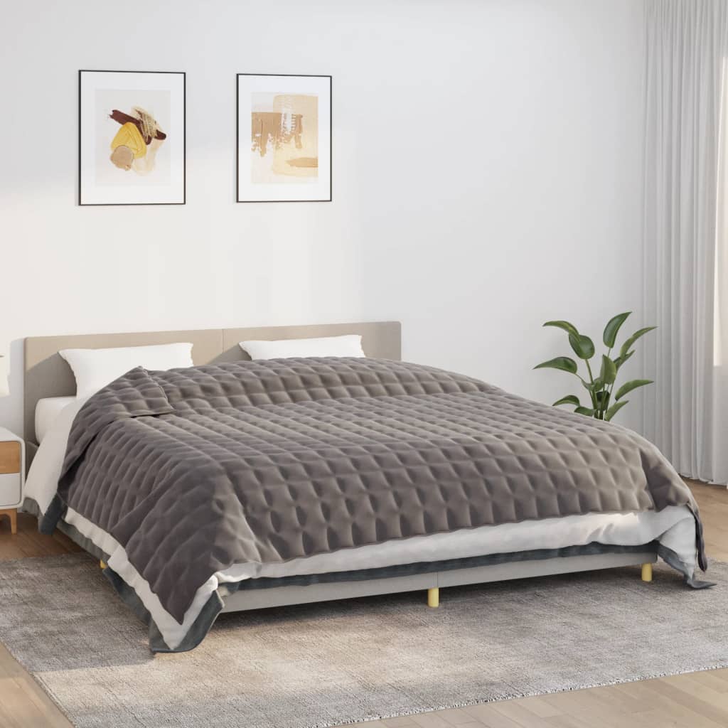 Coperta Ponderata Grigia Tessuto Grigio