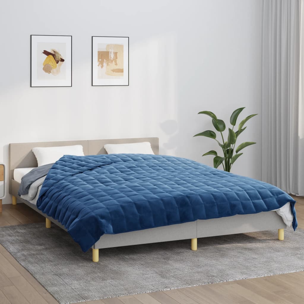 Coperta Ponderata Tessuto Blu