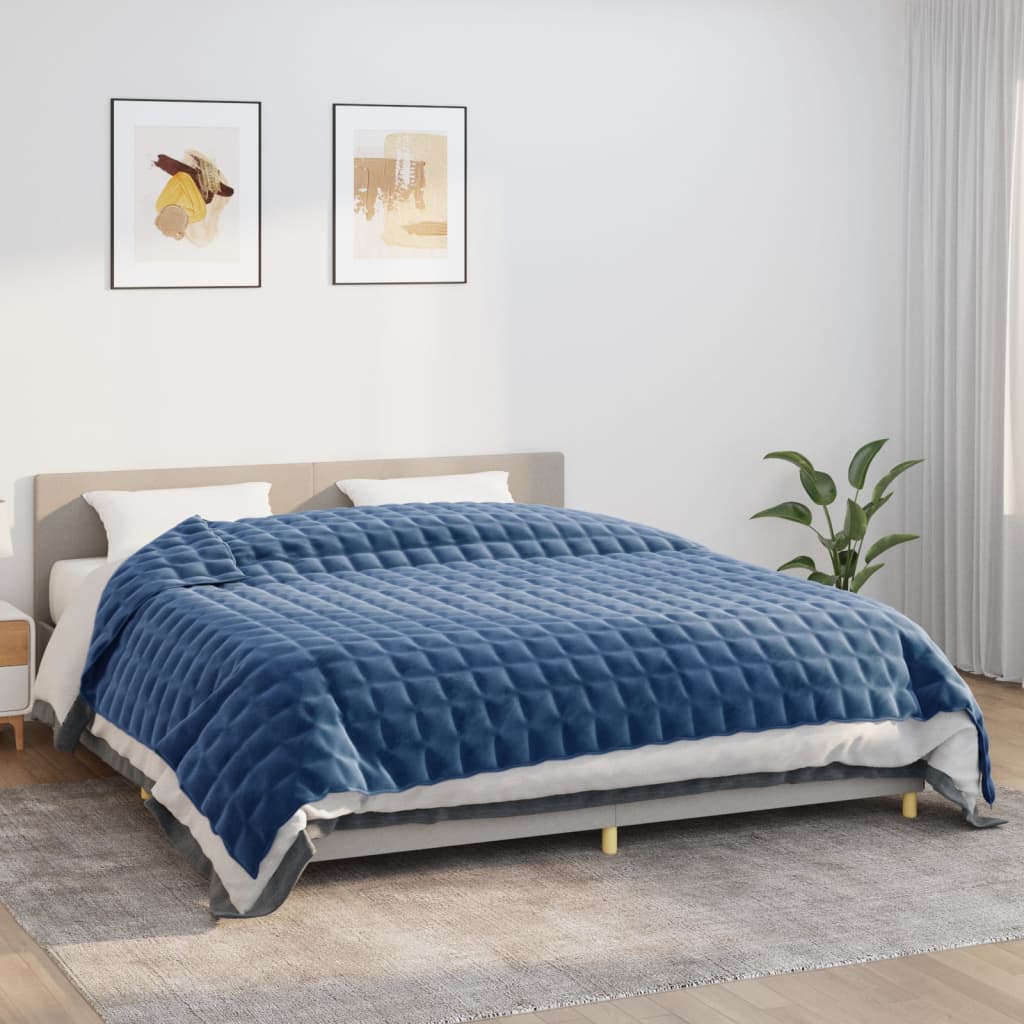 Coperta Ponderata Tessuto Blu