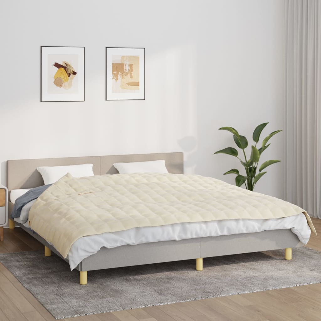 Coperta Ponderata Chiaro Tessuto Crema