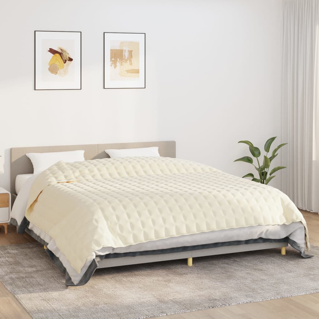 Coperta Ponderata Chiaro Tessuto Crema