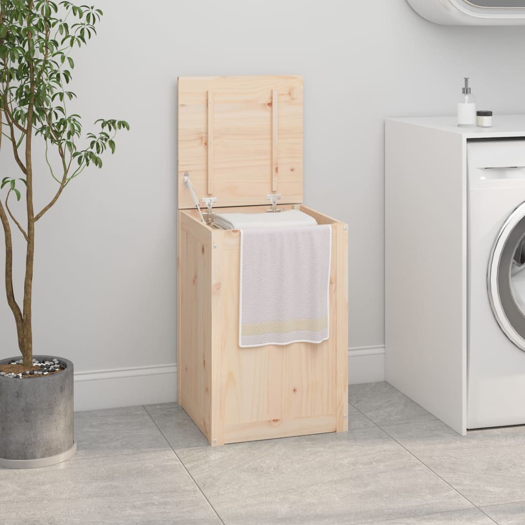Contenitore Per Bucato Ambra 88,5X44X66 Cm Legno Massello Pino