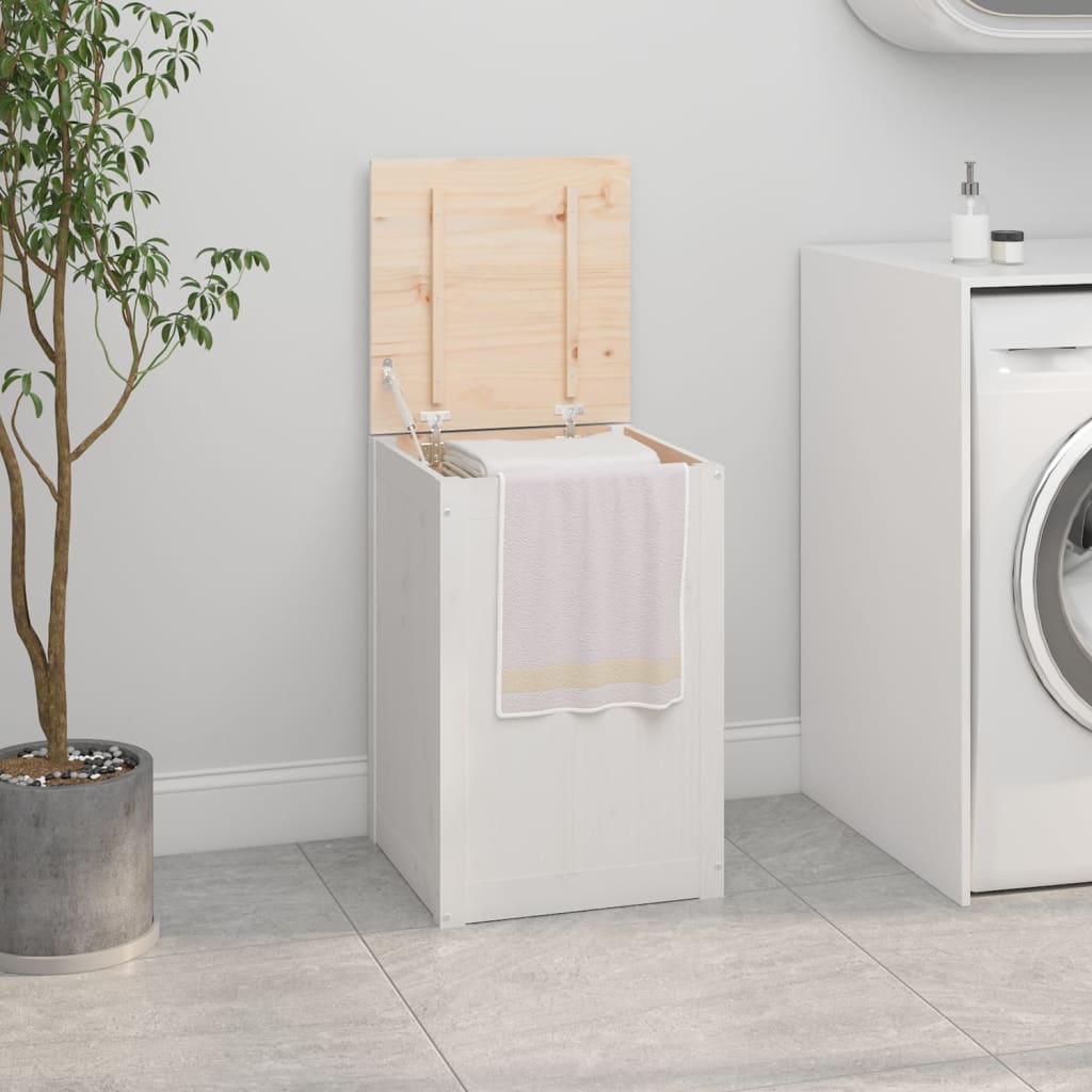Contenitore Per Bucato Ambra 88,5X44X66 Cm Legno Massello Pino