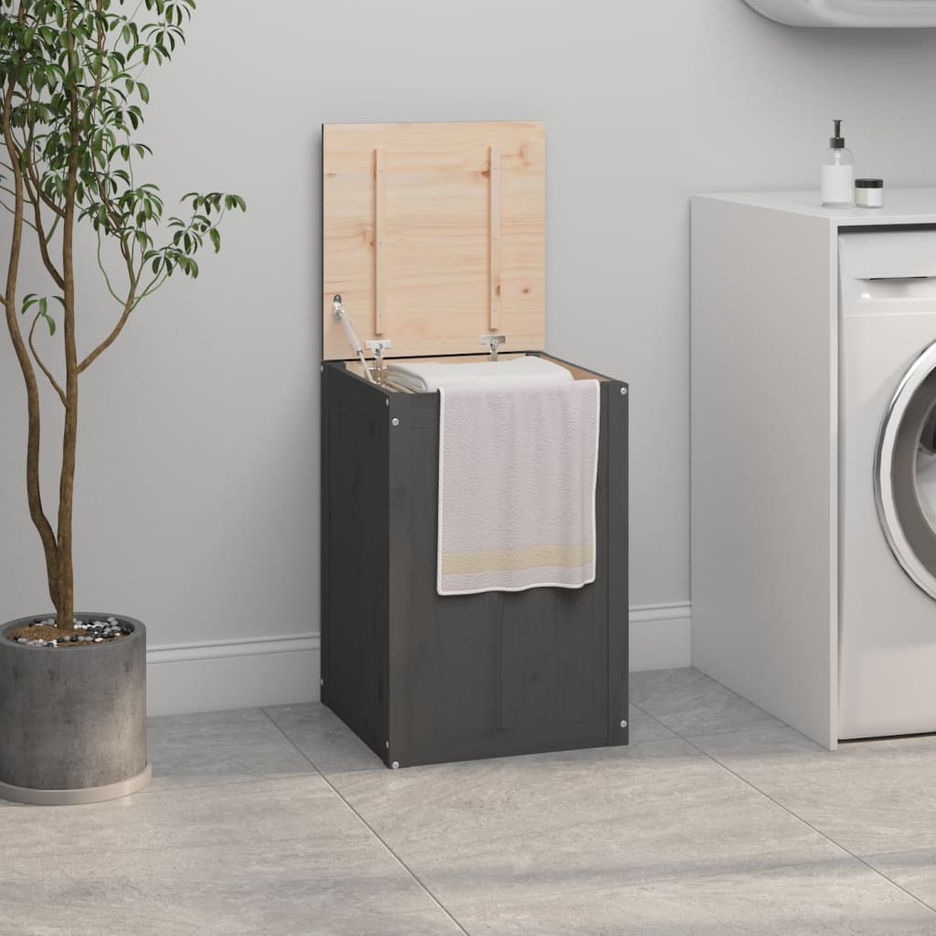 Contenitore Per Bucato Ambra 88,5X44X66 Cm Legno Massello Pino