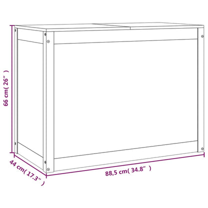 Contenitore Per Bucato Ambra 88,5X44X66 Cm Legno Massello Pino