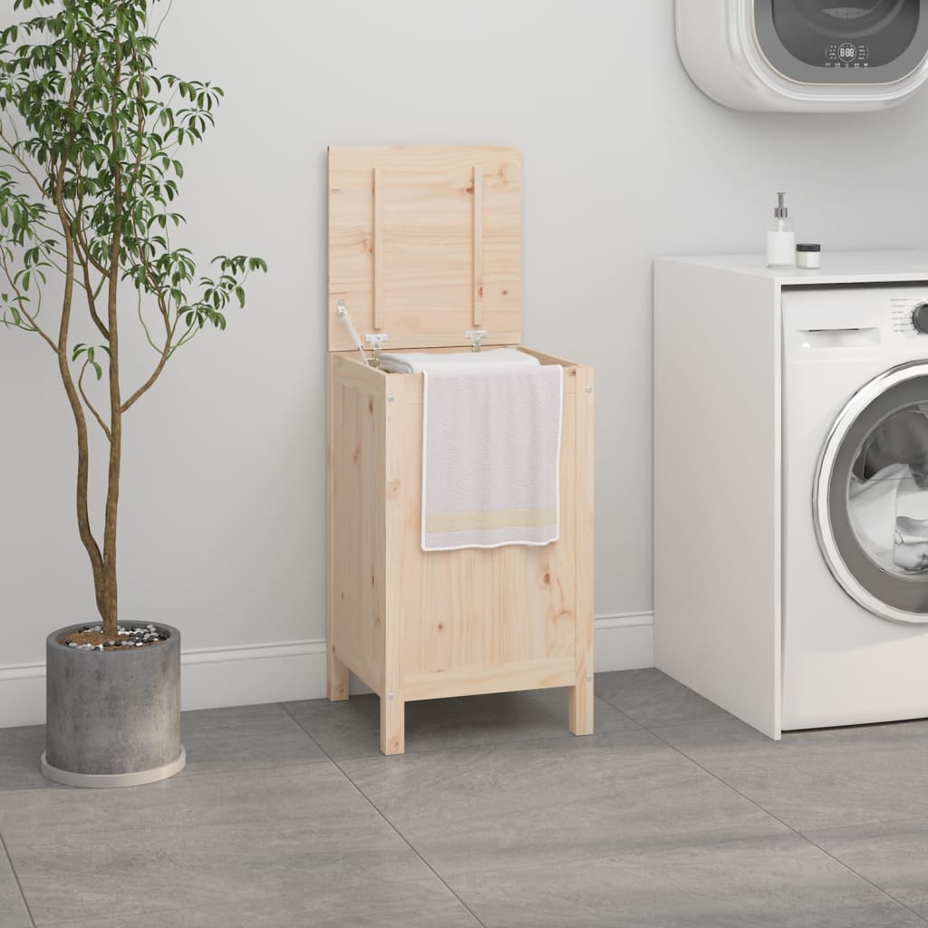 Contenitore Per Bucato 88,5X44X76 Cm Legno Massello Pino