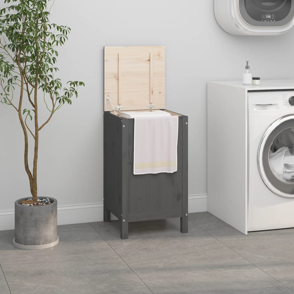 Contenitore Per Bucato 88,5X44X76 Cm Legno Massello Pino