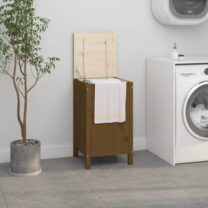 Contenitore Per Bucato 88,5X44X76 Cm Legno Massello Pino