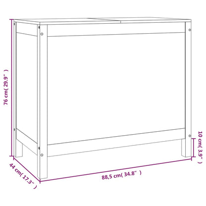 Contenitore Per Bucato 88,5X44X76 Cm Legno Massello Pino