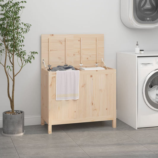 Contenitore Per Bucato 88,5X44X76 Cm Legno Massello Pino