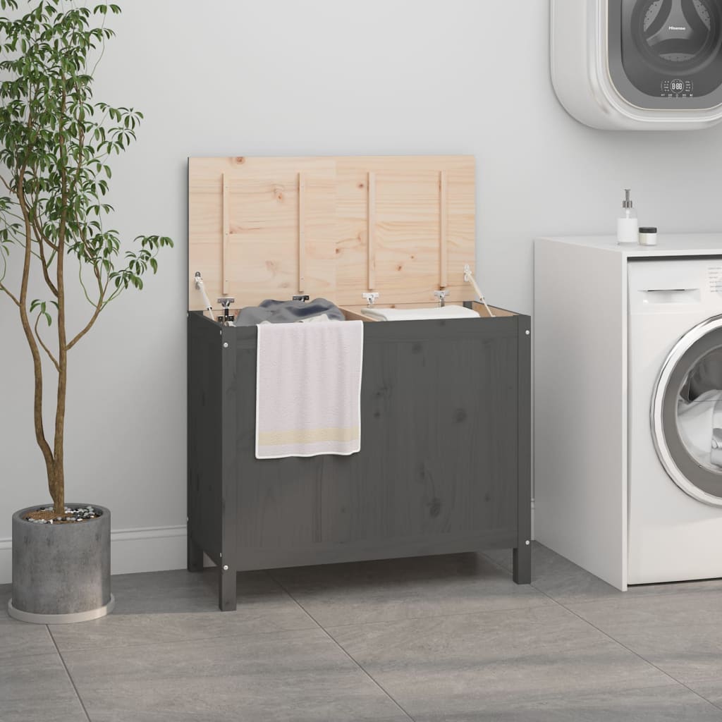 Contenitore Per Bucato 88,5X44X76 Cm Legno Massello Pino