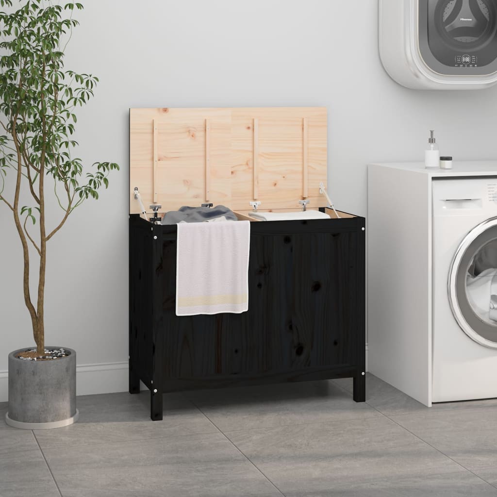 Contenitore Per Bucato 88,5X44X76 Cm Legno Massello Pino