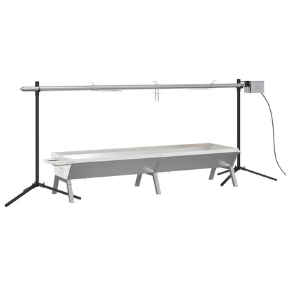 Set Griglia E Vassoio Barbecue Automatico In Acciaio Inox