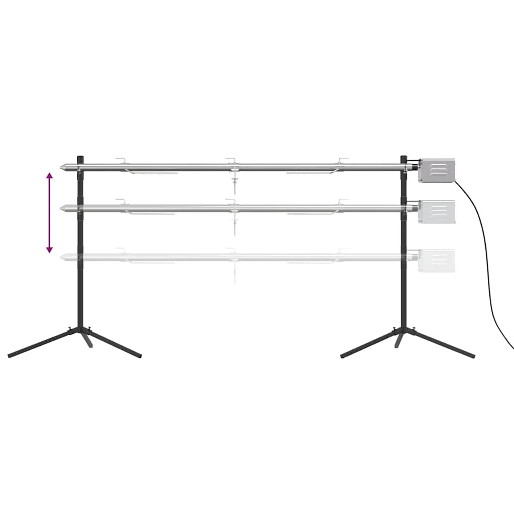 Set Griglia E Vassoio Barbecue Automatico In Acciaio Inox