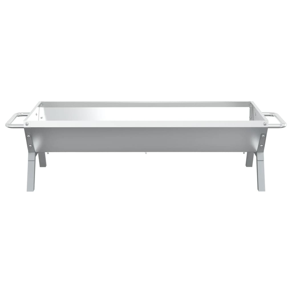 Vassoio Per Barbecue Argento 118X42X30,5 Cm Acciaio Inox
