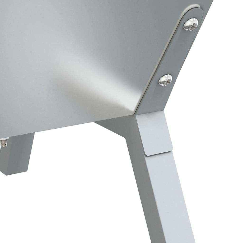 Vassoio Per Barbecue Argento 118X42X30,5 Cm Acciaio Inox