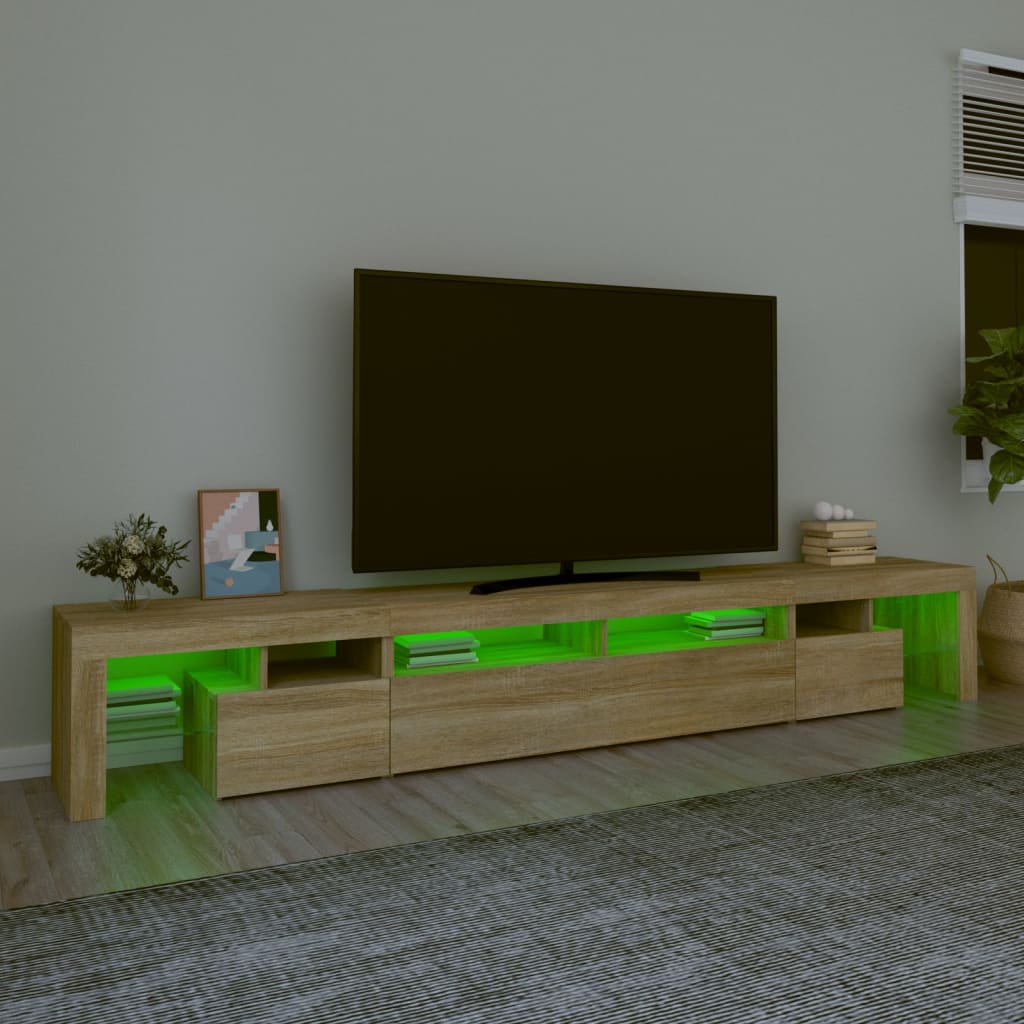 Mobile Porta Tv Con Luci Led 260X36,5X40 Cm