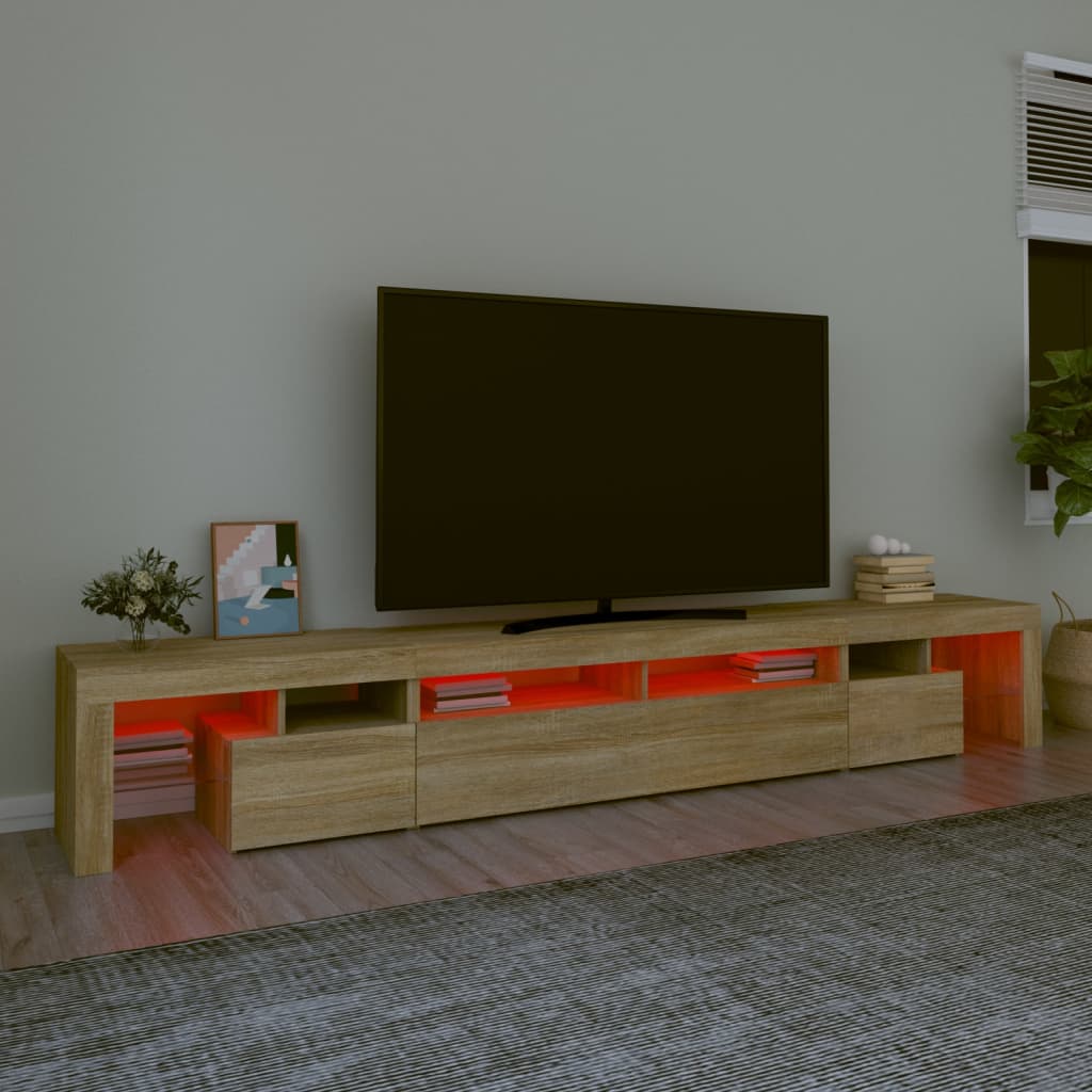 Mobile Porta Tv Con Luci Led 260X36,5X40 Cm