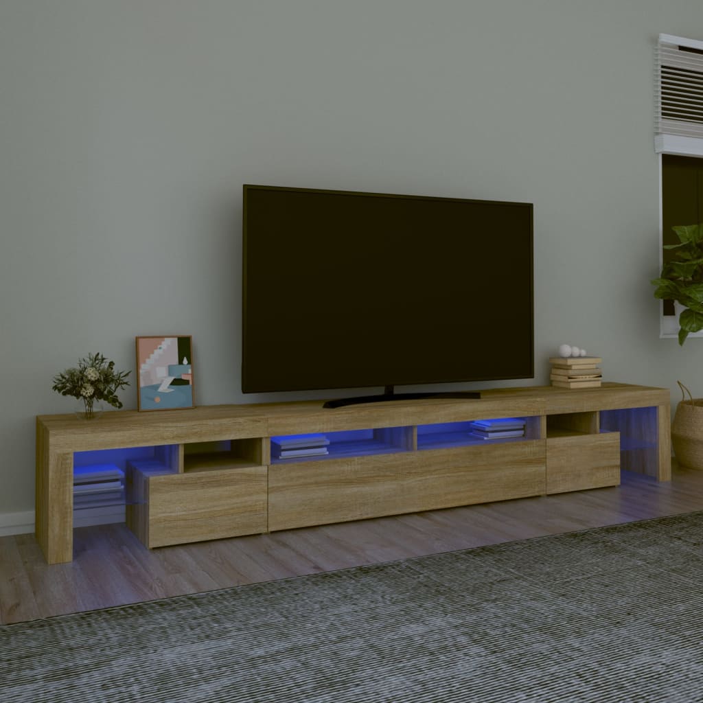 Mobile Porta Tv Con Luci Led 260X36,5X40 Cm