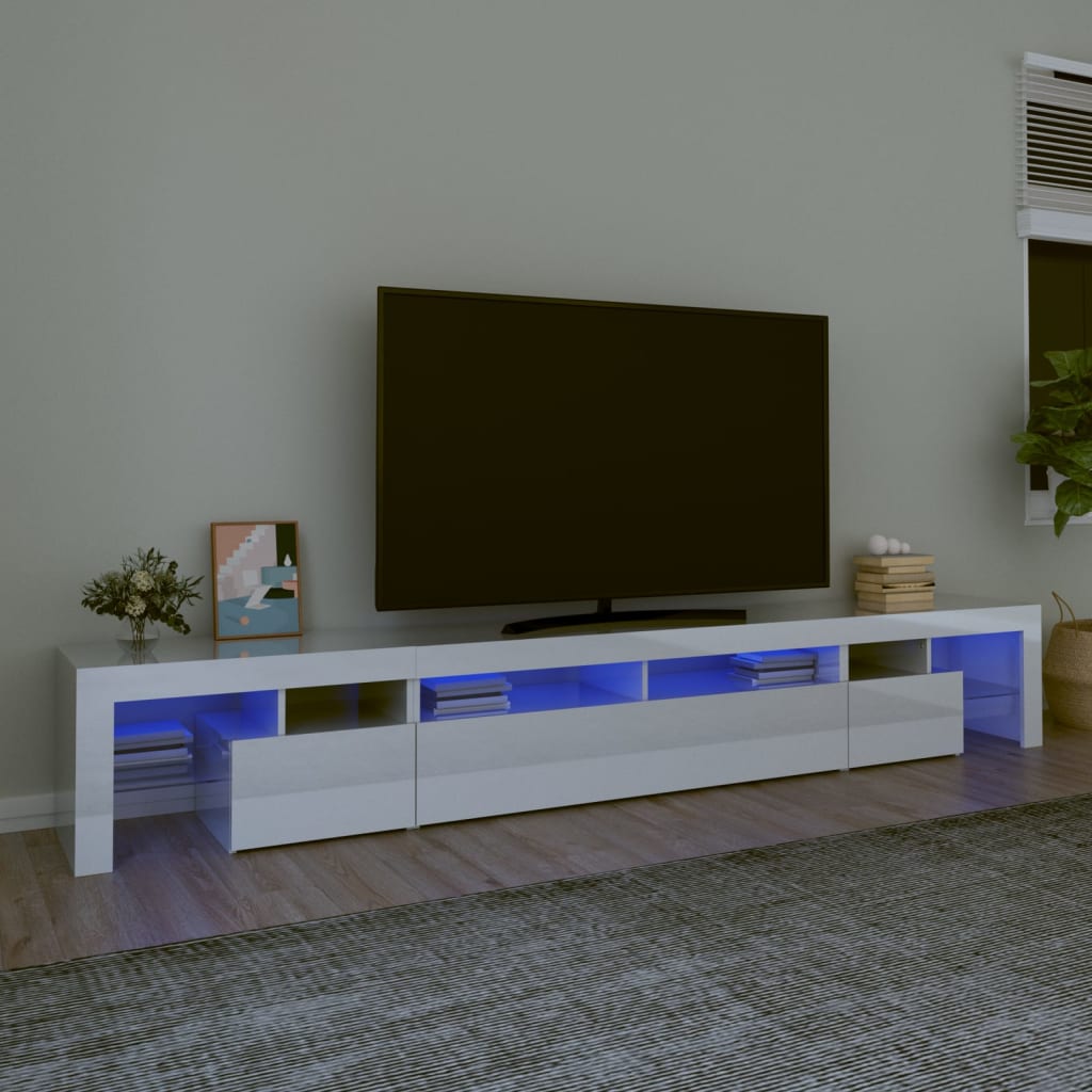 Mobile Porta Tv Con Luci Led 260X36,5X40 Cm