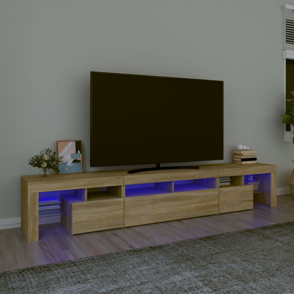 Mobile Porta Tv Con Luci Led 260X36,5X40 Cm