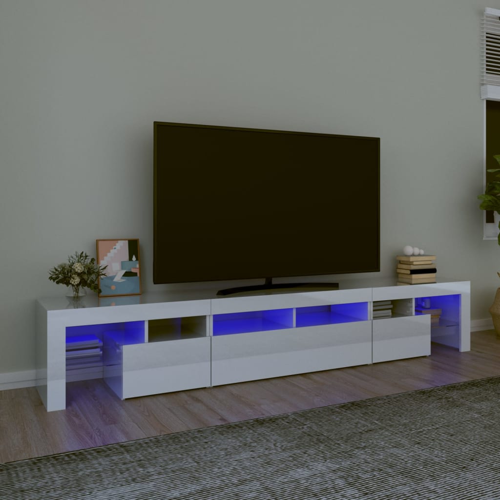 Mobile Porta Tv Con Luci Led 260X36,5X40 Cm