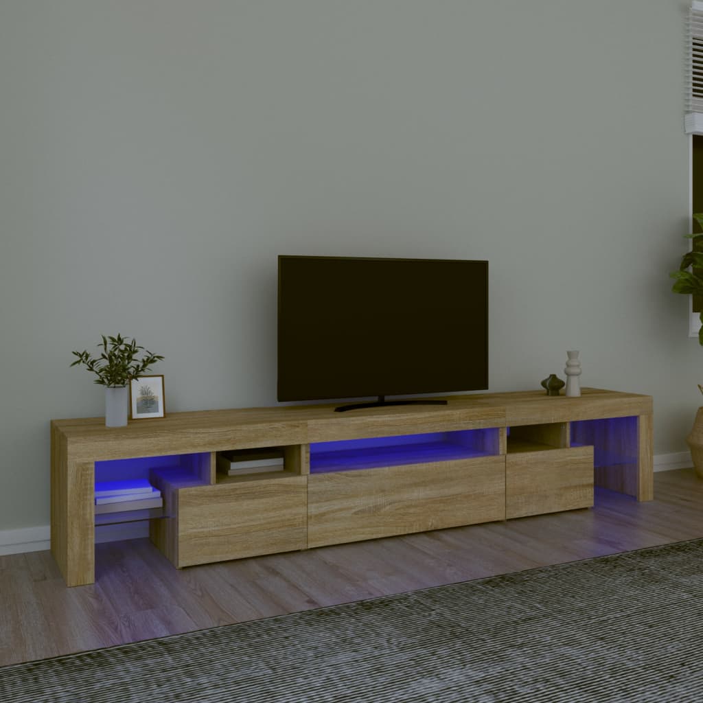 Mobile Porta Tv Con Luci Led 260X36,5X40 Cm