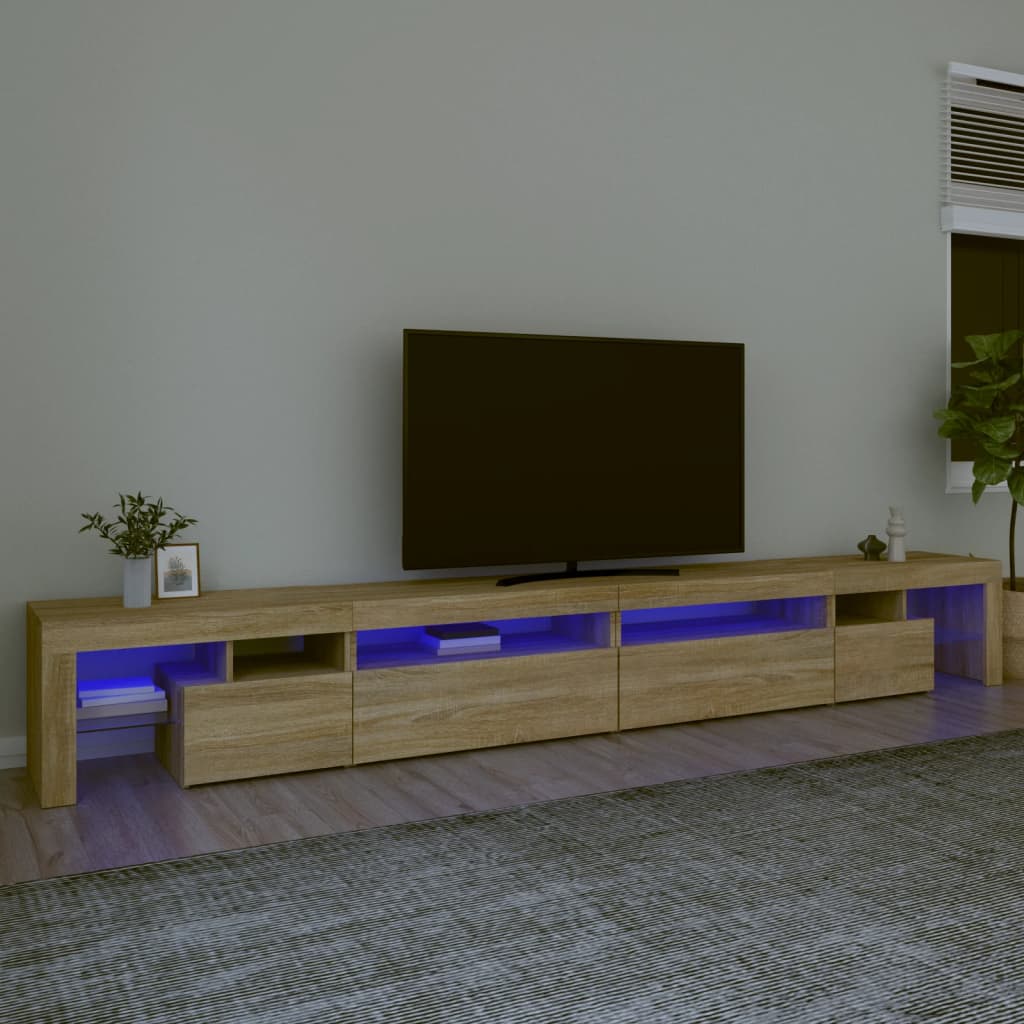 Mobile Porta Tv Con Luci Led 260X36,5X40 Cm