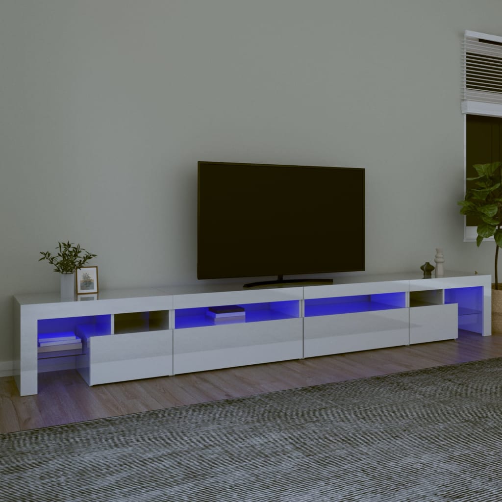 Mobile Porta Tv Con Luci Led 260X36,5X40 Cm
