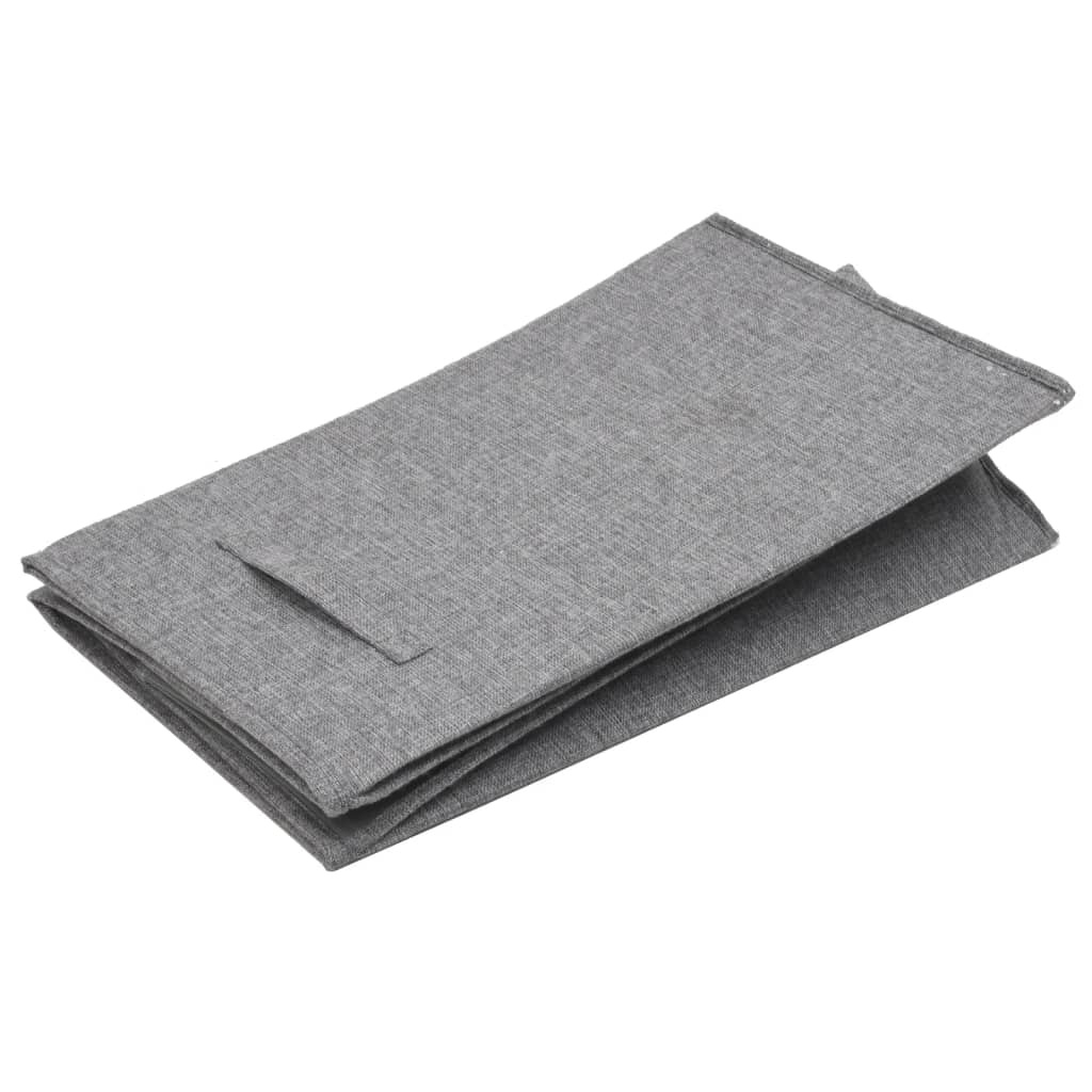 Cesto Biancheria Pieghevole Grigio 51X34,5X59 Cm Lino Finto